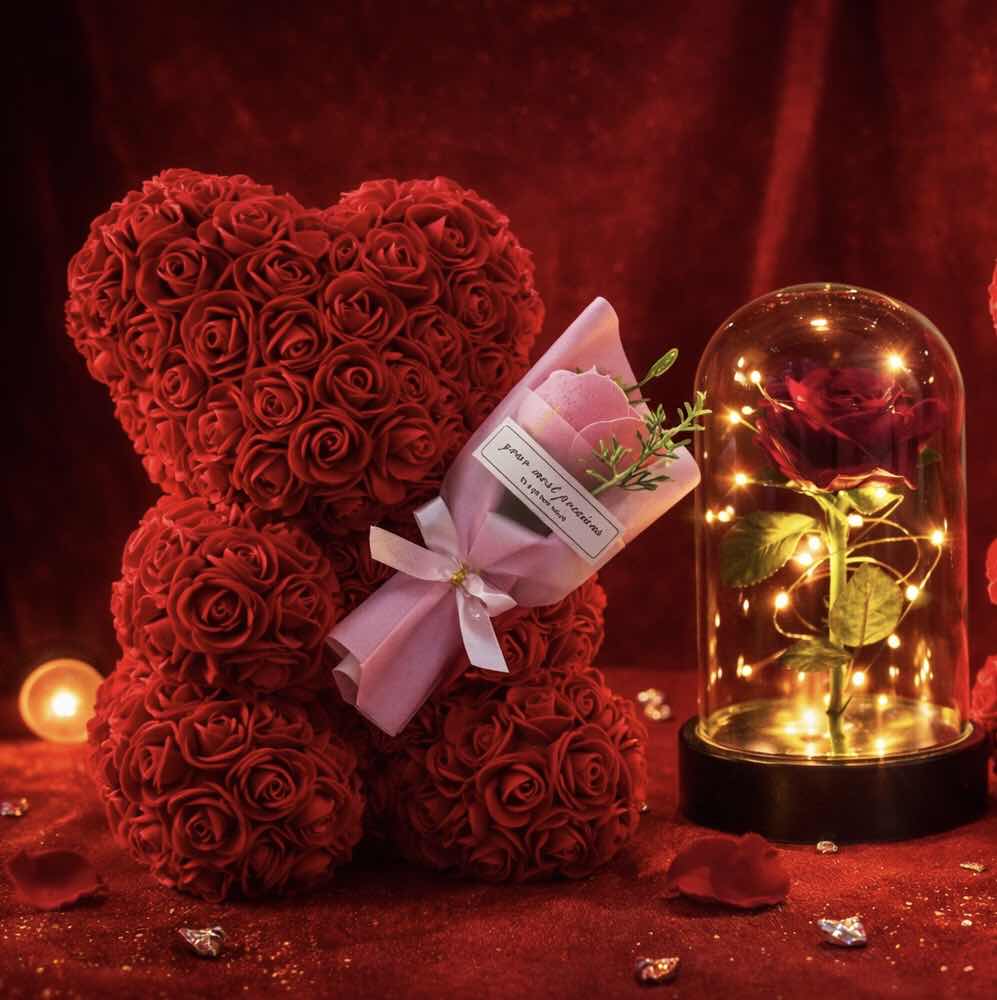 L'Ours Passion & Son Bouquet Tendresse